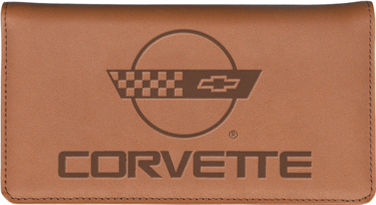 Corvette History Leather Checkbook Cover