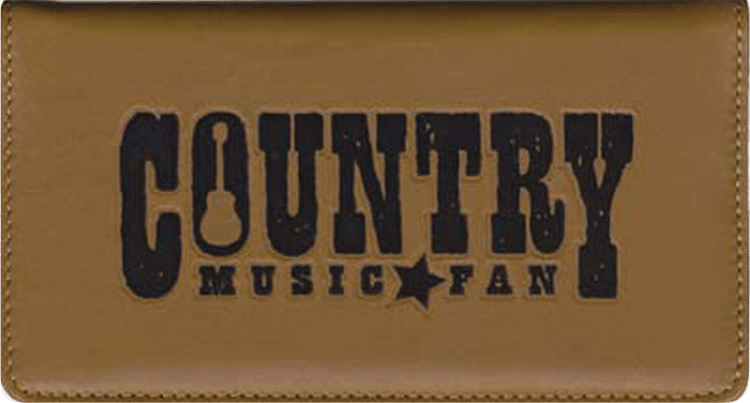 Country Music Leather Checkbook Cover - click to view larger image