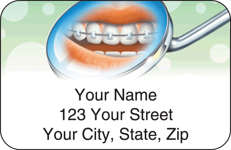 dental address labels - click to preview