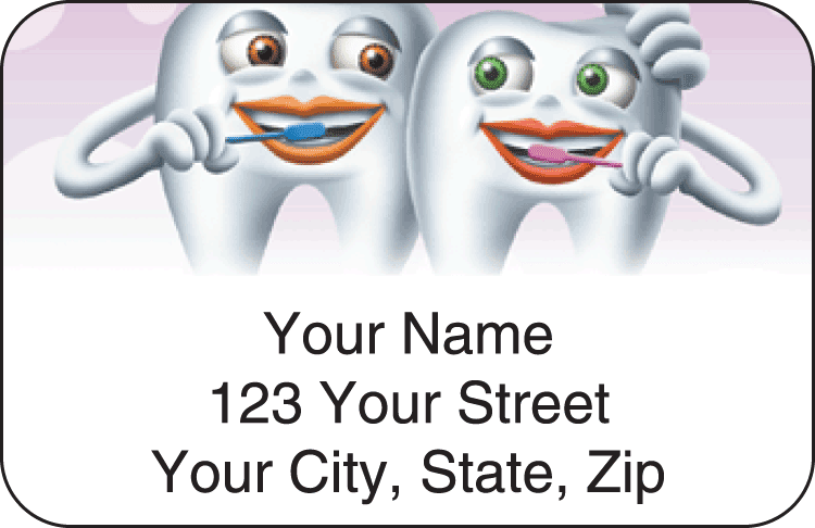 dental address labels - click to preview