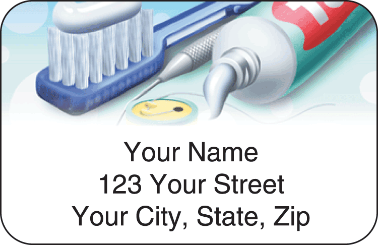 dental address labels - click to preview