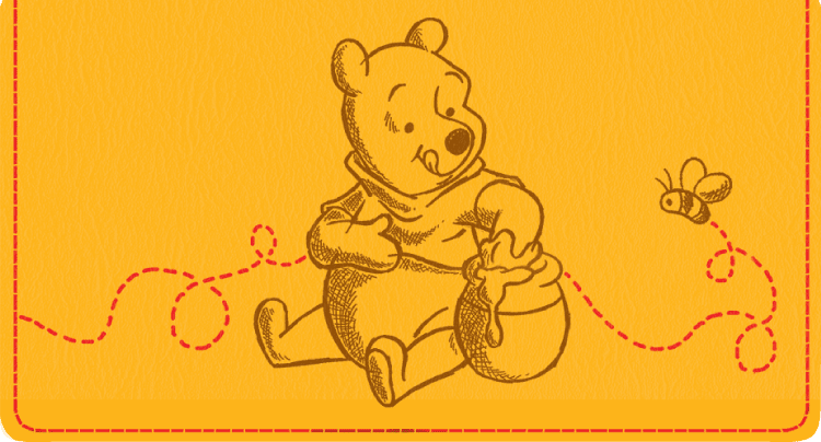 Disney Pooh & Friends Fabric Checkbook Cover - click to view larger image