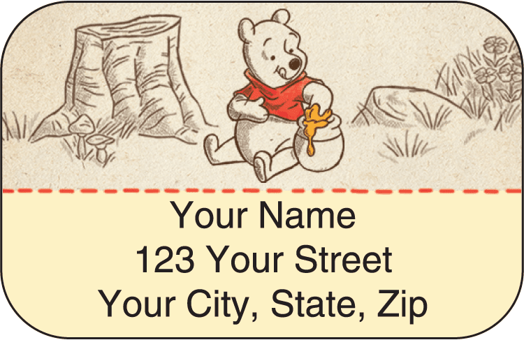 Disney Pooh & Friends Address Labels - click to view larger image