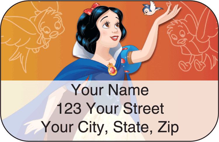 disney princess address labels - click to preview