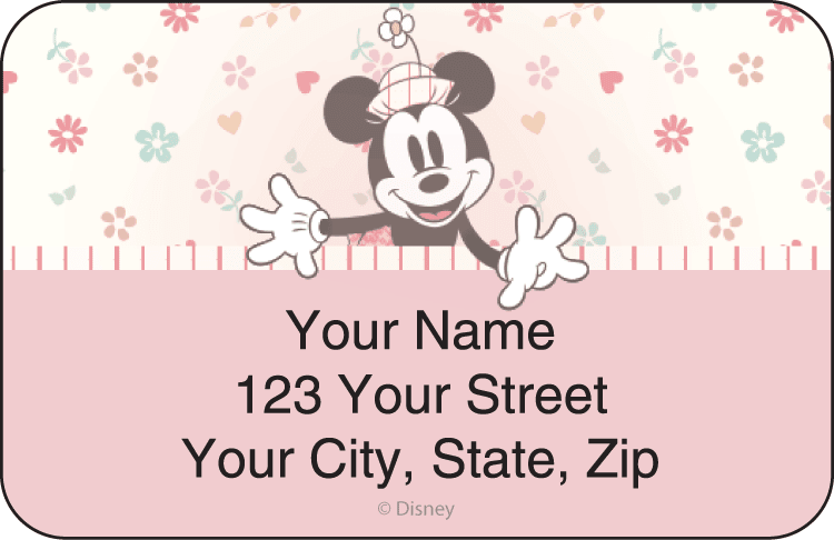 Disney Vintage Minnie Address Labels - click to view larger image