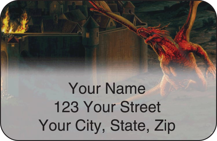 Dragons by Ciruelo Address Labels - click to view larger image