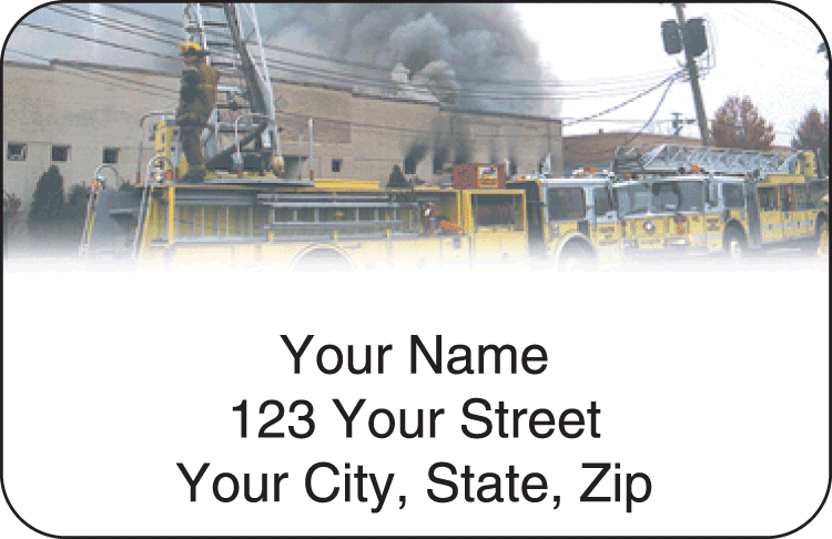 fire & rescue address labels - click to preview