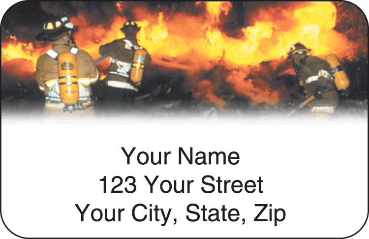 Enlarged view of fire & rescue address labels