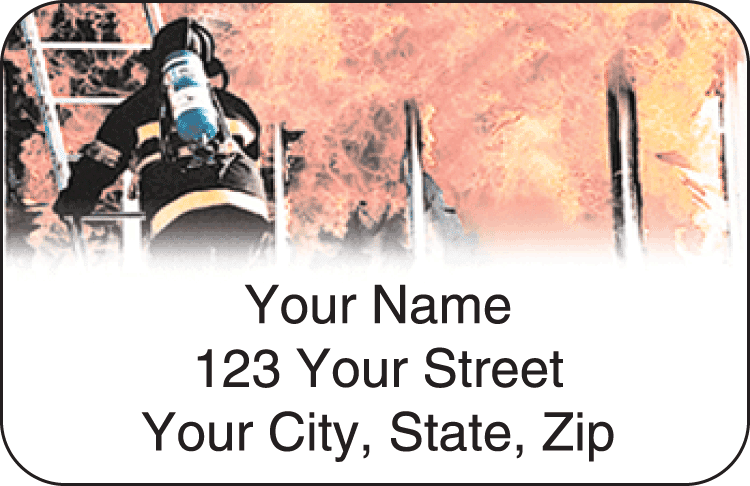 Firefighter Address Labels - click to view larger image