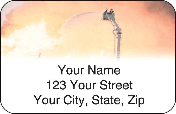 firefighter address labels - click to preview