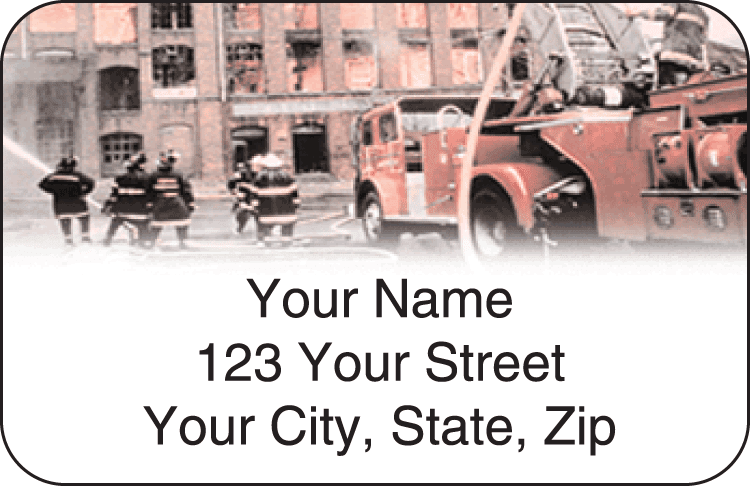 firefighter address labels - click to preview