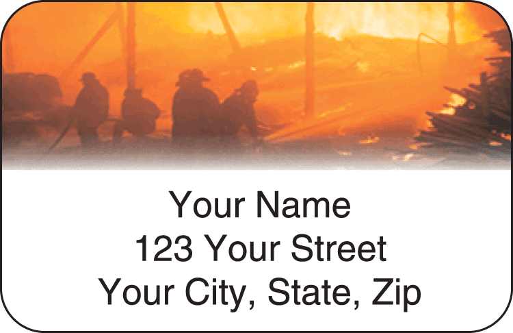 firefighter address labels - click to preview