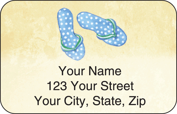 Flip Flops Address Labels - click to view larger image