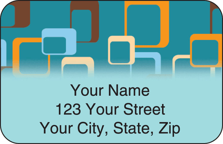 geometric address labels - click to preview