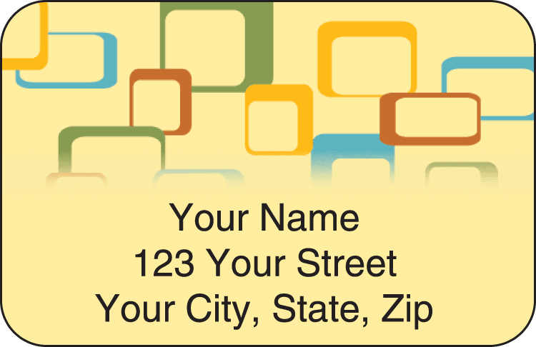 geometric address labels - click to preview