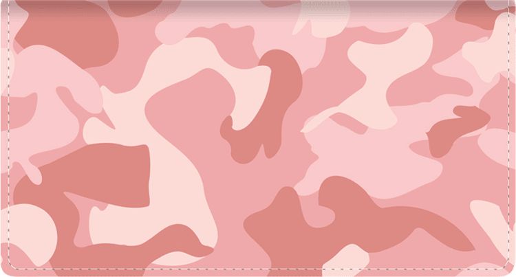 Girly Camo Leather Checkbook Cover - click to view larger image