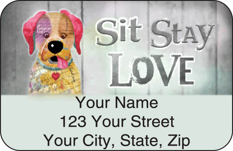good dog address labels - click to preview