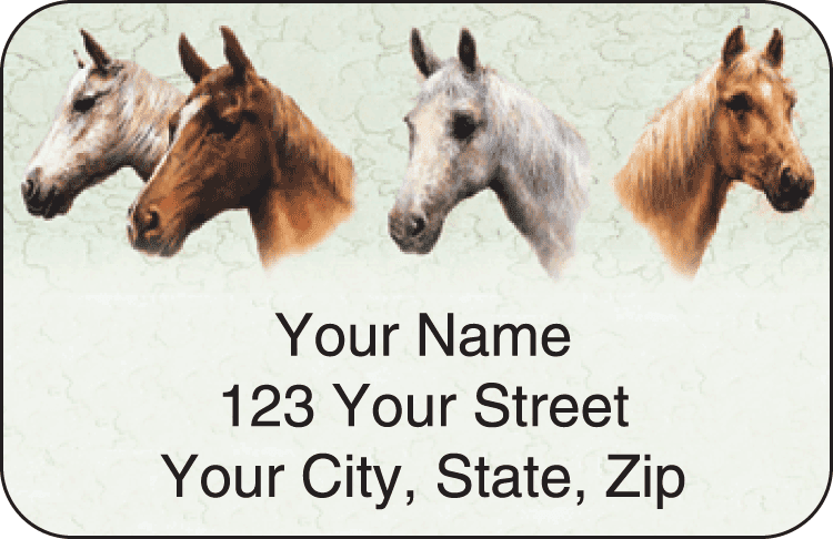 Horses Address Labels - click to view larger image