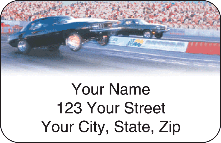 hot rod address labels - click to preview