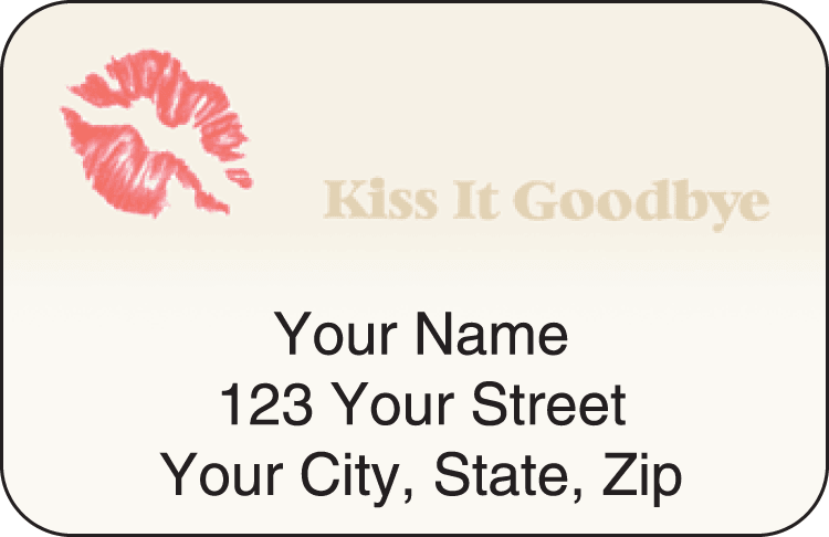 Kiss It Goodbye Address Labels - click to view larger image