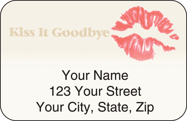 kiss it goodbye address labels - click to preview