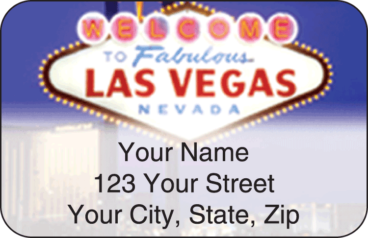 Las Vegas Address Labels - click to view larger image