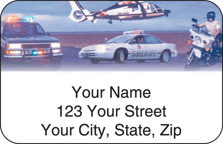 Law Enforcement Address Labels - click to view larger image