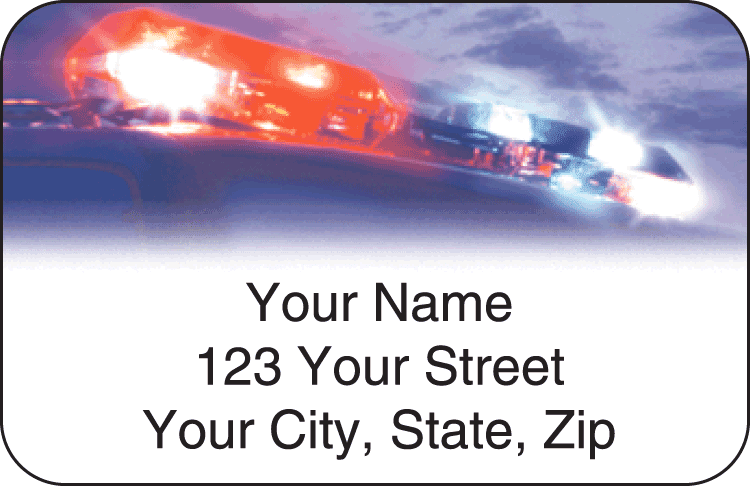 law enforcement address labels - click to preview