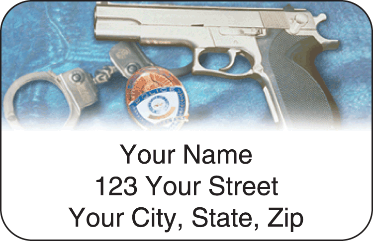 law enforcement address labels - click to preview