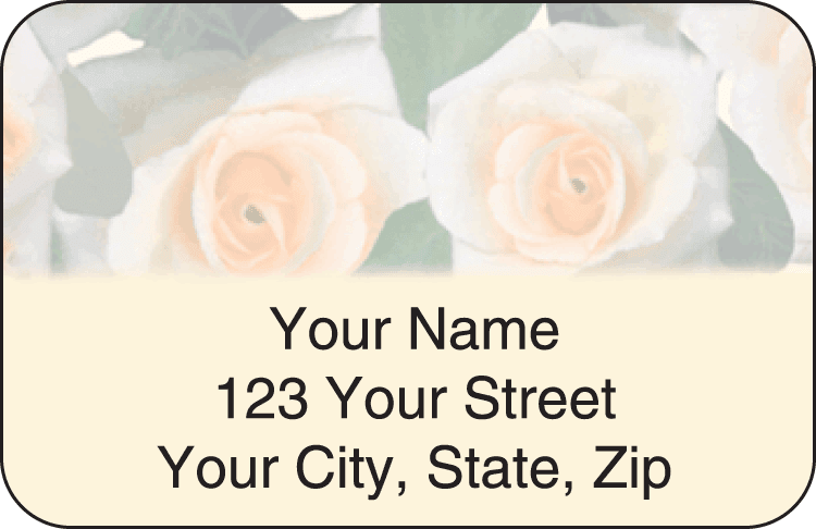 majestic rose address labels - click to preview