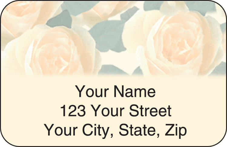 majestic rose address labels - click to preview