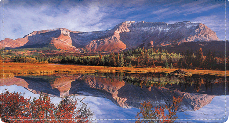 Mountain Reflections Fabric Checkbook Cover - click to view larger image