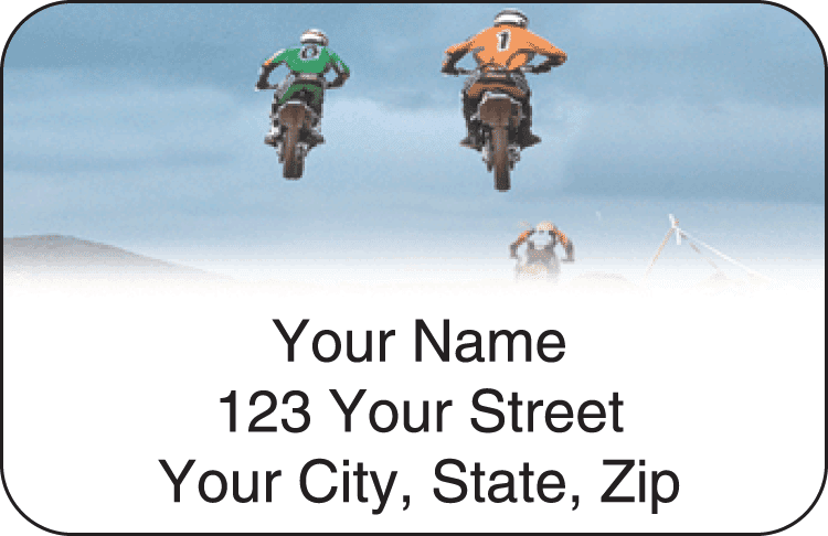 mx dirt bike address labels - click to preview