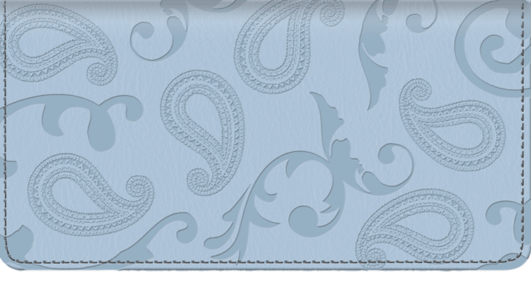 Paisley Leather Checkbook Cover