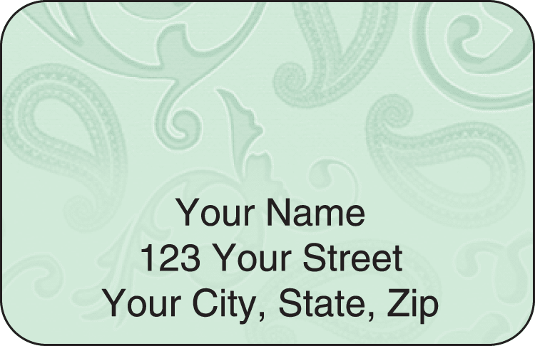 paisley address labels - click to preview
