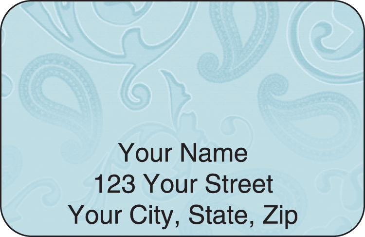 paisley address labels - click to preview