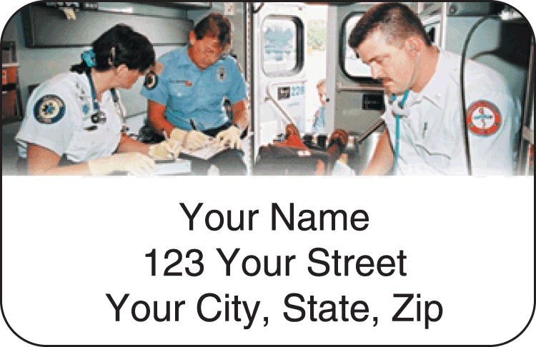 paramedic address labels - click to preview