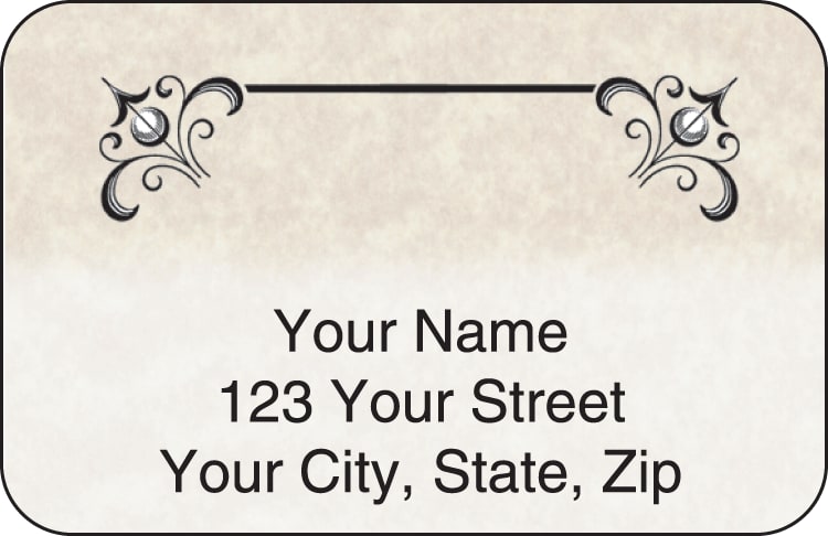 Parchment Address Labels - click to view larger image