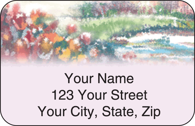 pastel gardens address labels - click to preview