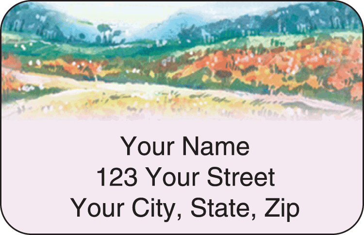 pastel gardens address labels - click to preview