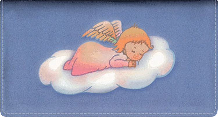 Precious Angels Leather Checkbook Cover - click to view larger image