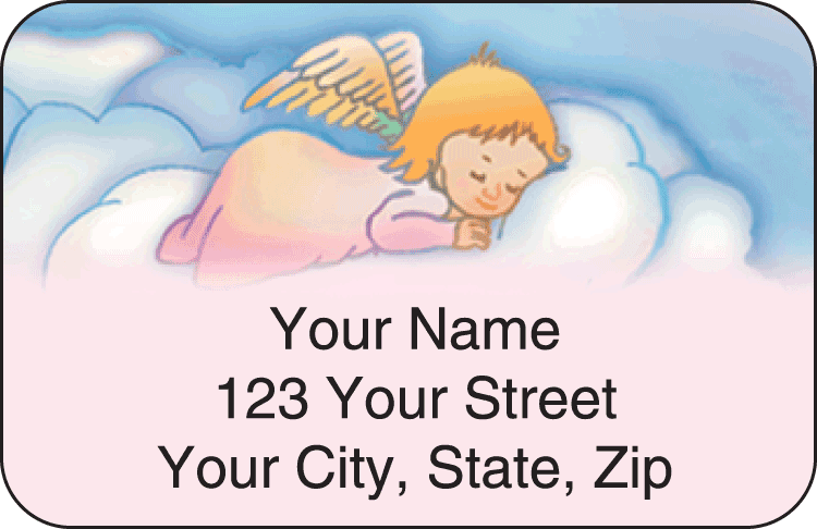 precious angels address labels - click to preview