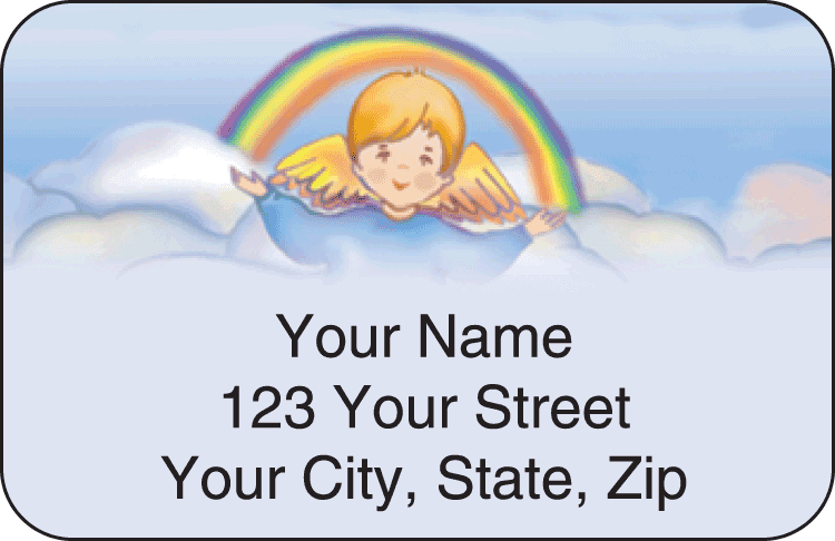 Enlarged view of precious angels address labels