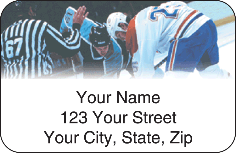 pro hockey address labels - click to preview