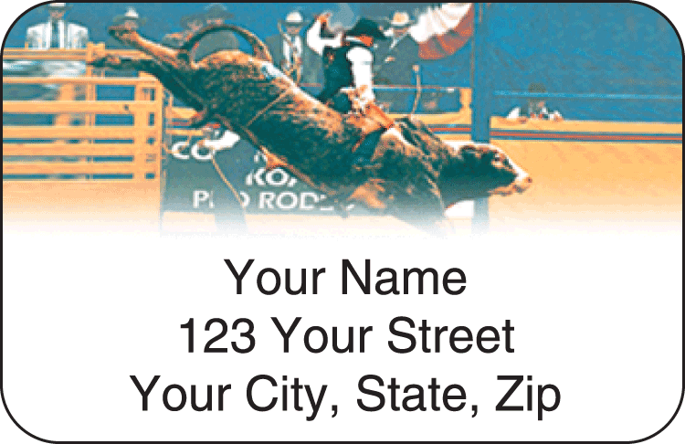 pro rodeo address labels - click to preview