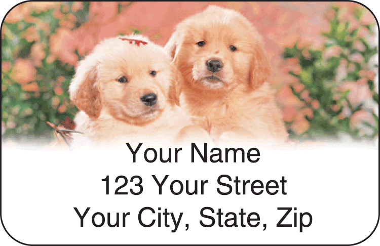 puppy pals address labels - click to preview