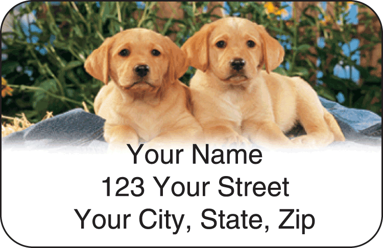 puppy pals address labels - click to preview