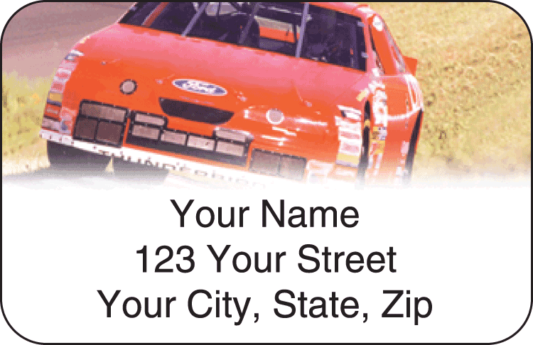 racing address labels - click to preview