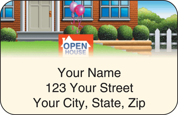 real estate address labels - click to preview