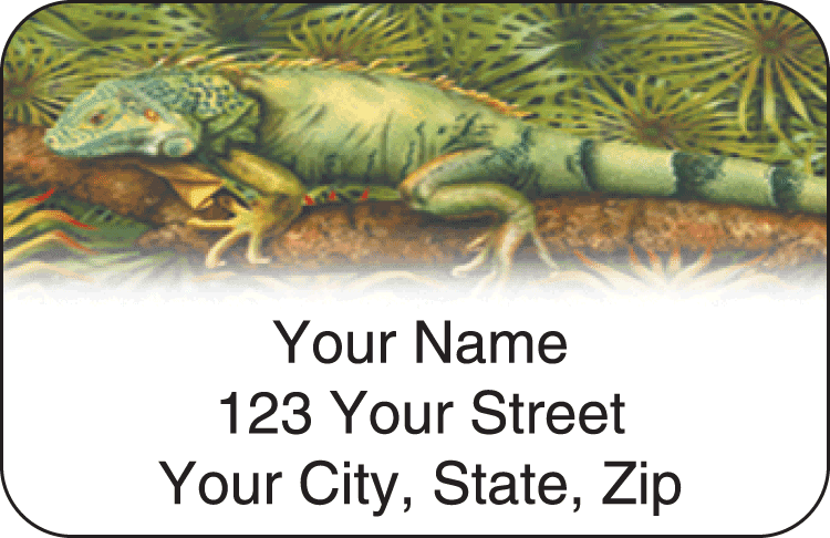 reptilian address labels - click to preview